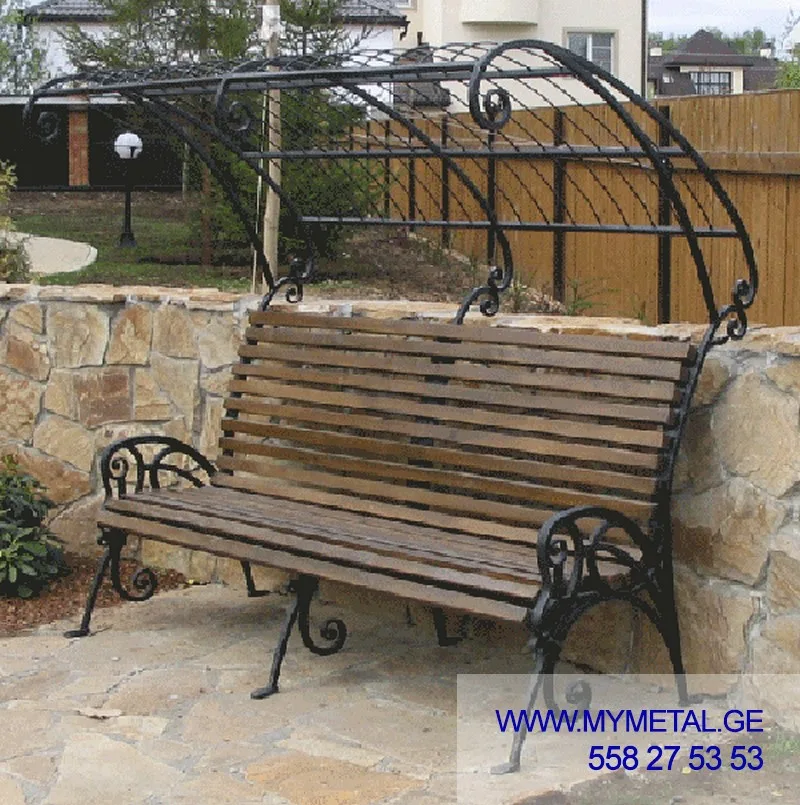 სკვერის სკამი ჭედური ნაკეთობა: #039